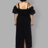 cosmic drifters black viscose maxi slip dress back plus size