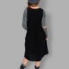 cosmic drifters black viscose midi pinafore dress back