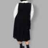 cosmic drifters black viscose midi pinafore dress back plus size