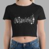 cosmic drifters blessed be print womens crop tee black front