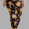 cosmic drifters celestial carnival print plus size leggings back