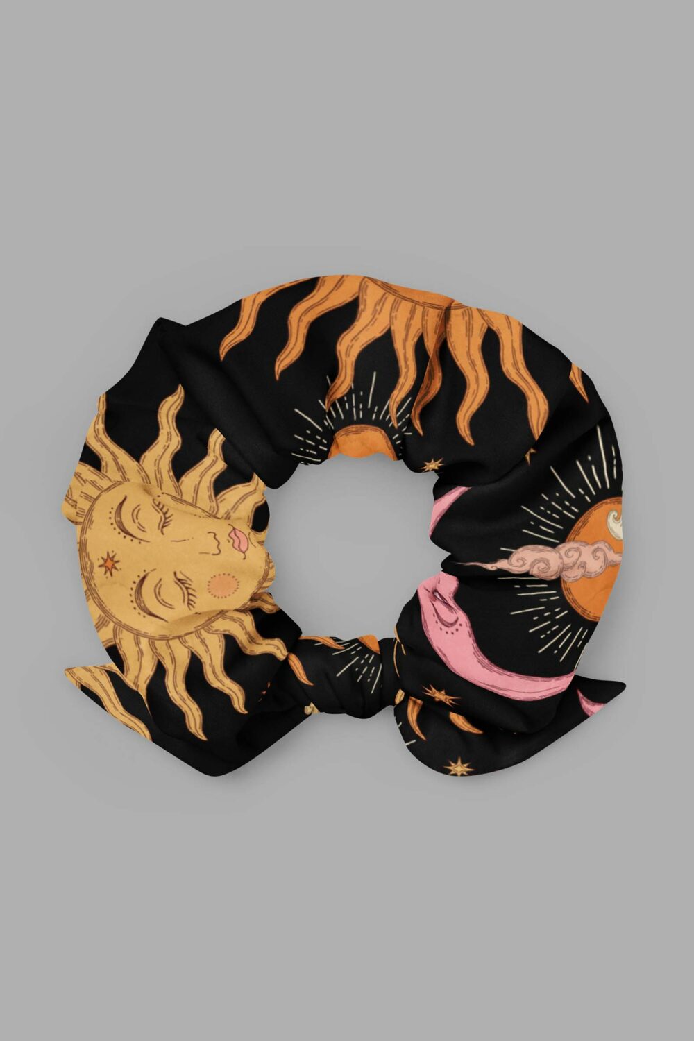 cosmic drifters celestial carnival print recycled scrunchie 2