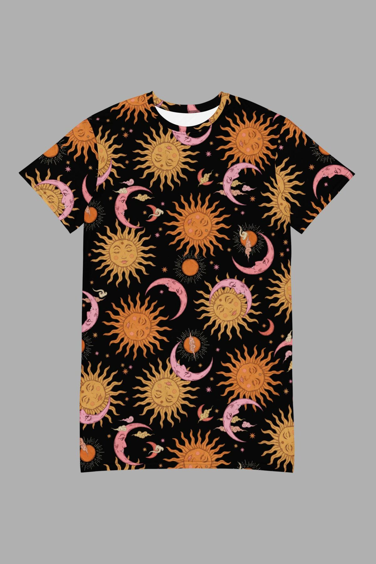 cosmic drifters celestial dreams print all over print t shirt dress back 1