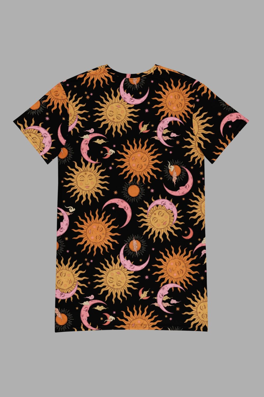 cosmic drifters celestial dreams print all over print t shirt dress back 2