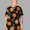 cosmic drifters celestial dreams print all over print t shirt dress front