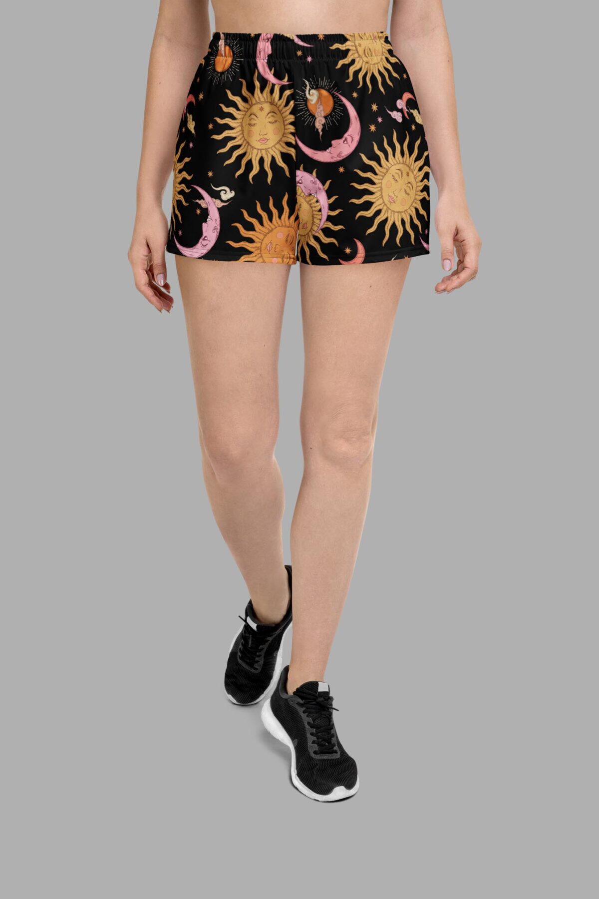 cosmic drifters celestial dreams print athletic shorts front
