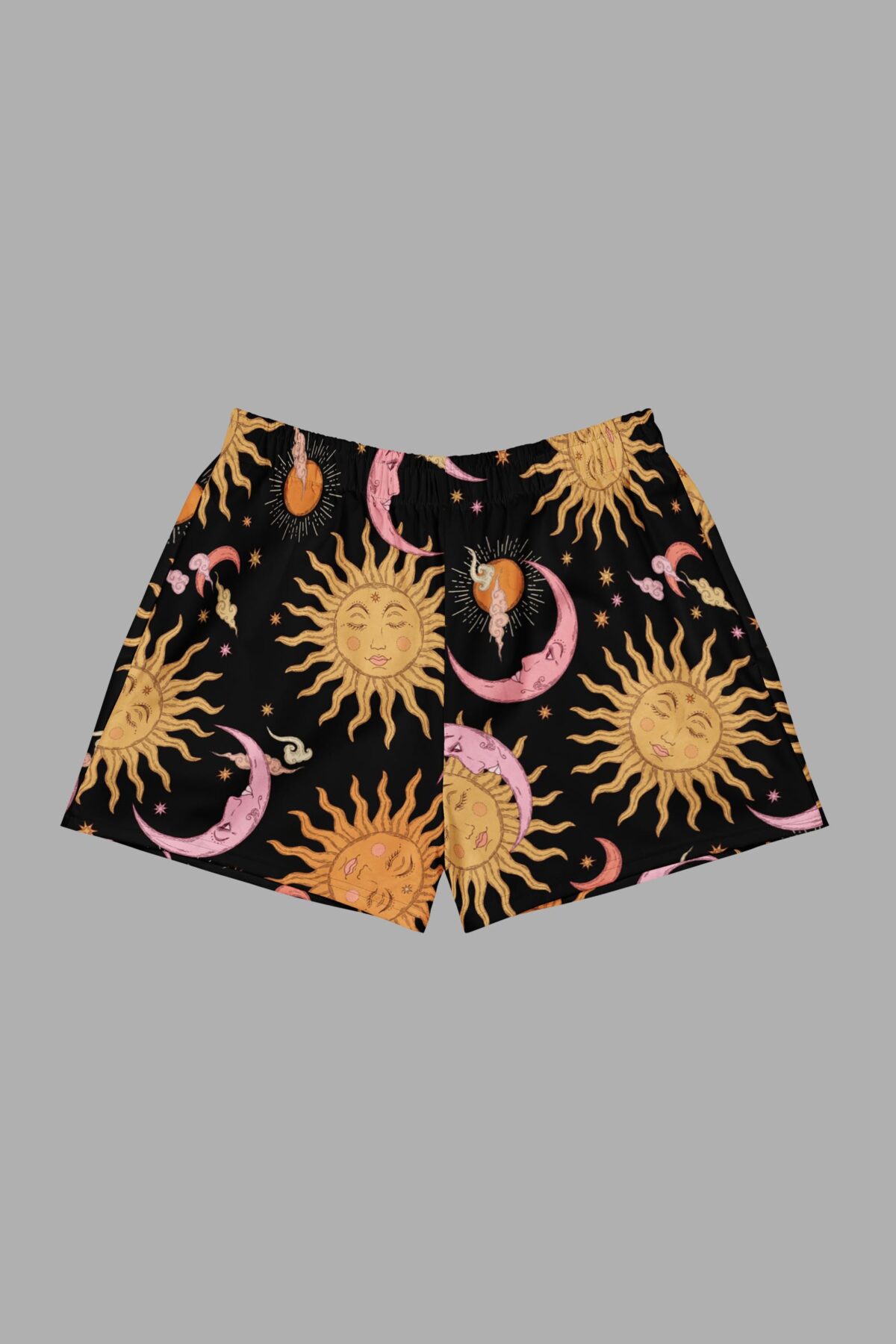 cosmic drifters celestial dreams print athletic shorts front2