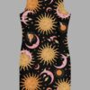 cosmic drifters celestial dreams print bodycon dress back 2