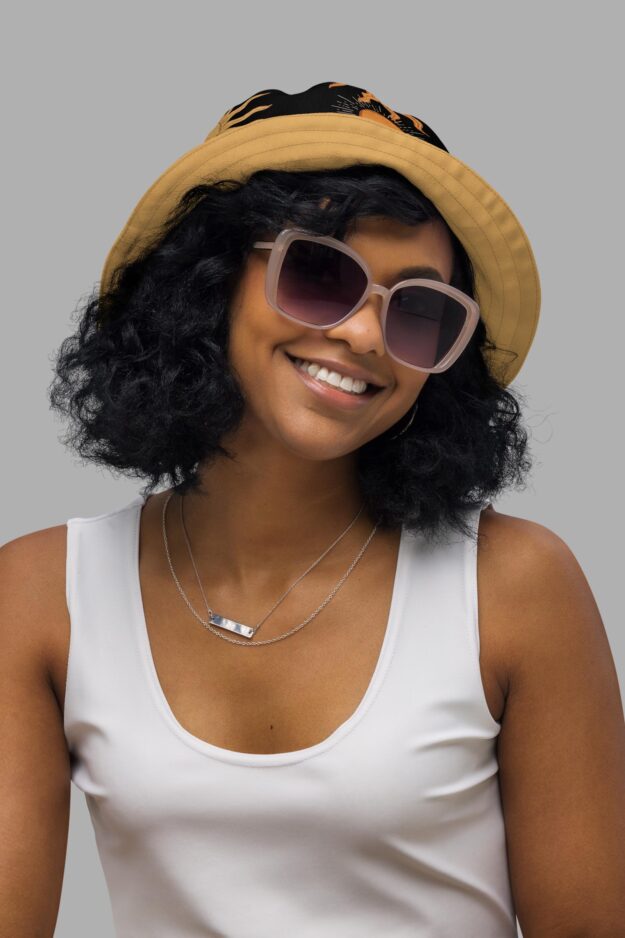 celestial dreams print reversible bucket hat