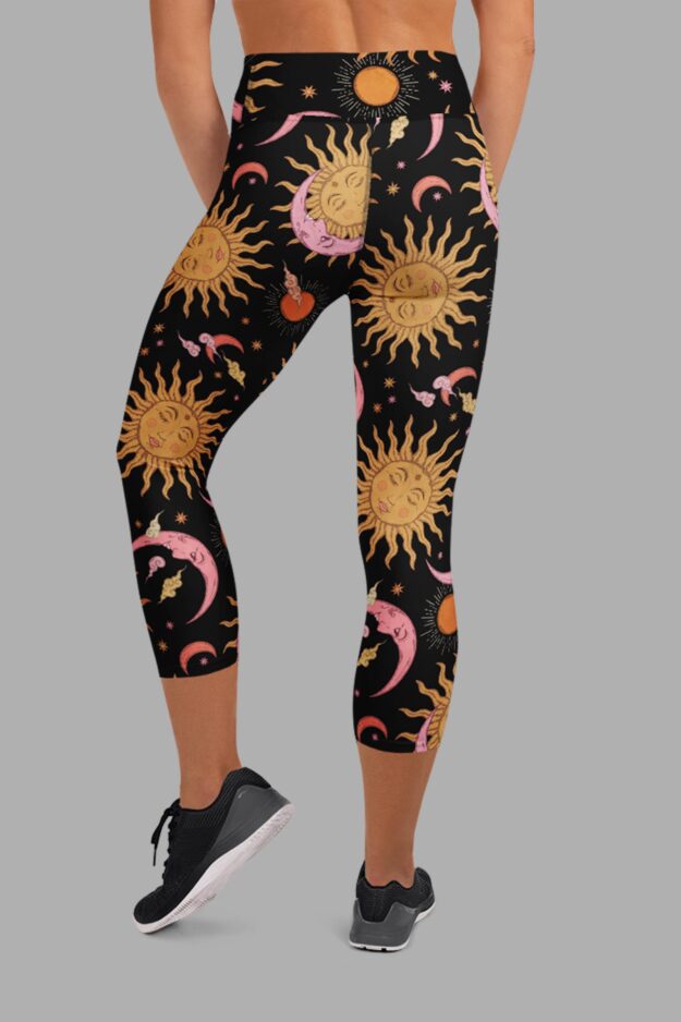 cosmic drifters celestial dreams print capri leggings back2