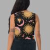 cosmic drifters celestial dreams print crop top back