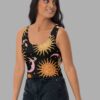 cosmic drifters celestial dreams print crop top front