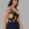 cosmic drifters celestial dreams print crop top side