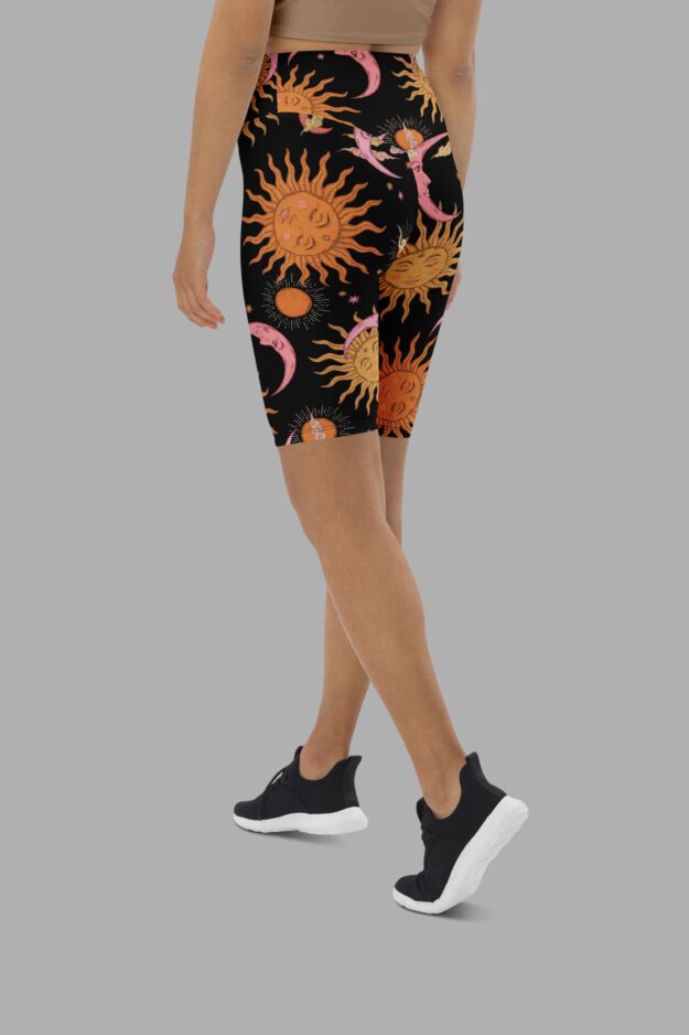 cosmic drifters celestial dreams print cycling shorts back