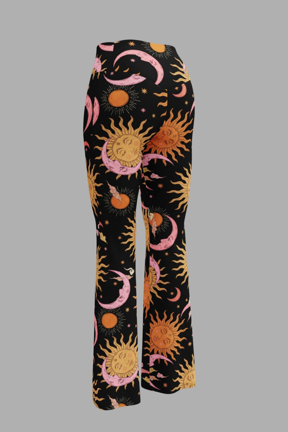 cosmic drifters celestial dreams print flare leggings back 1