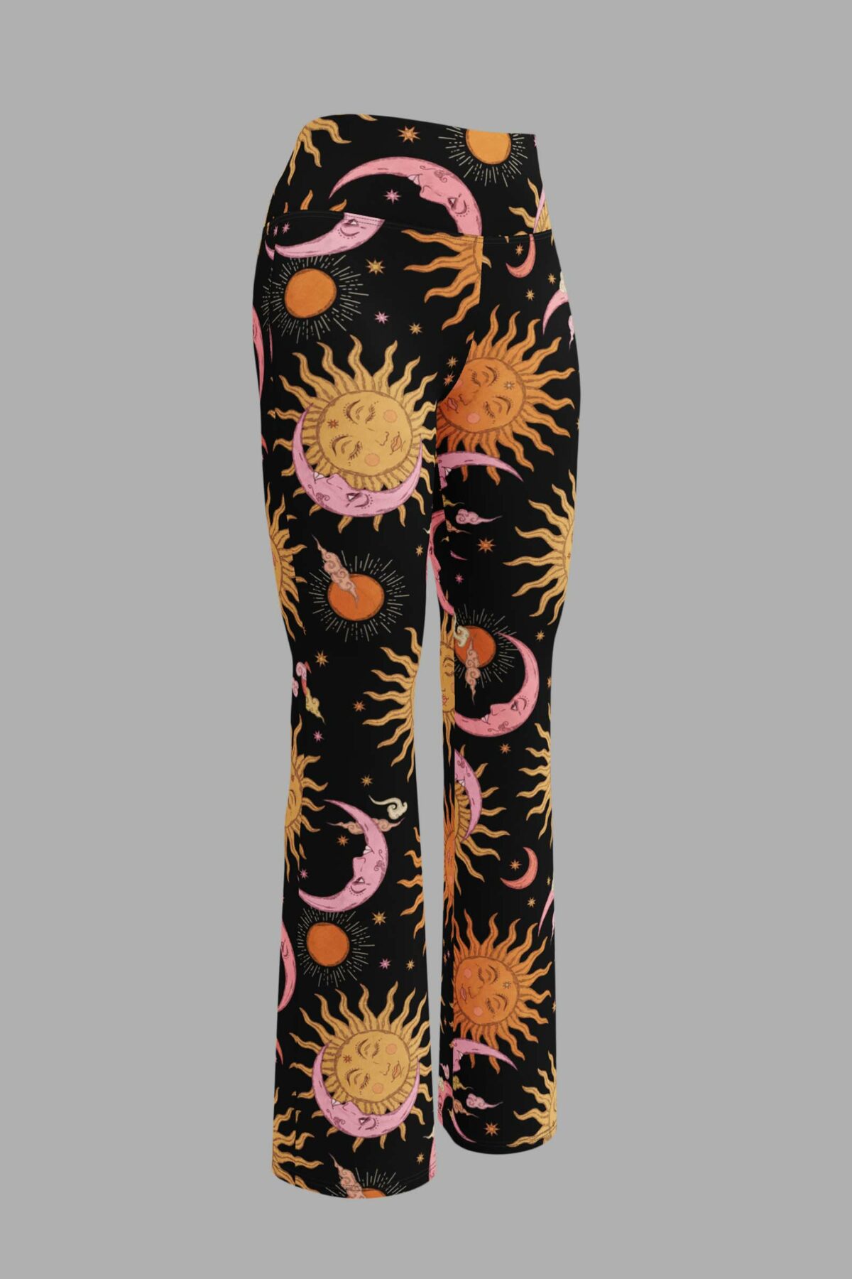 celestial dreams print flared leggings