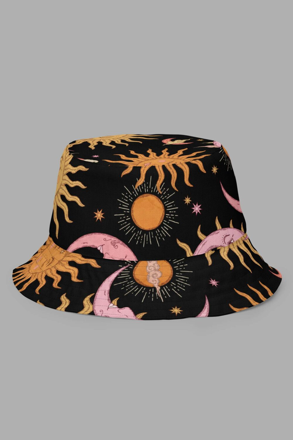 cosmic drifters celestial dreams print reversible bucket hat