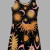 cosmic drifters celestial dreams print skater dress back 2