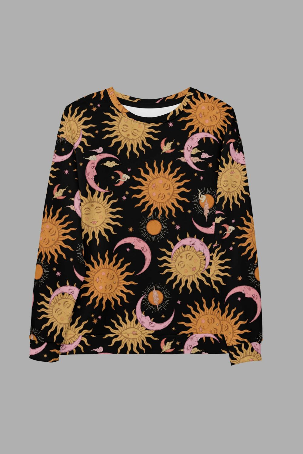 cosmic drifters celestial dreams print sweater front 2