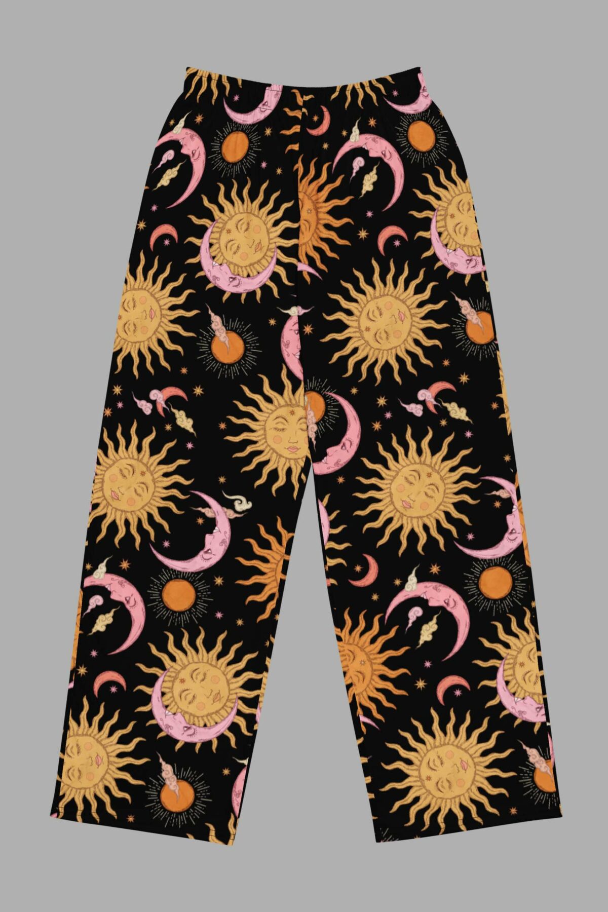 cosmic drifters celestial dreams print unisex wide leg pants front 2