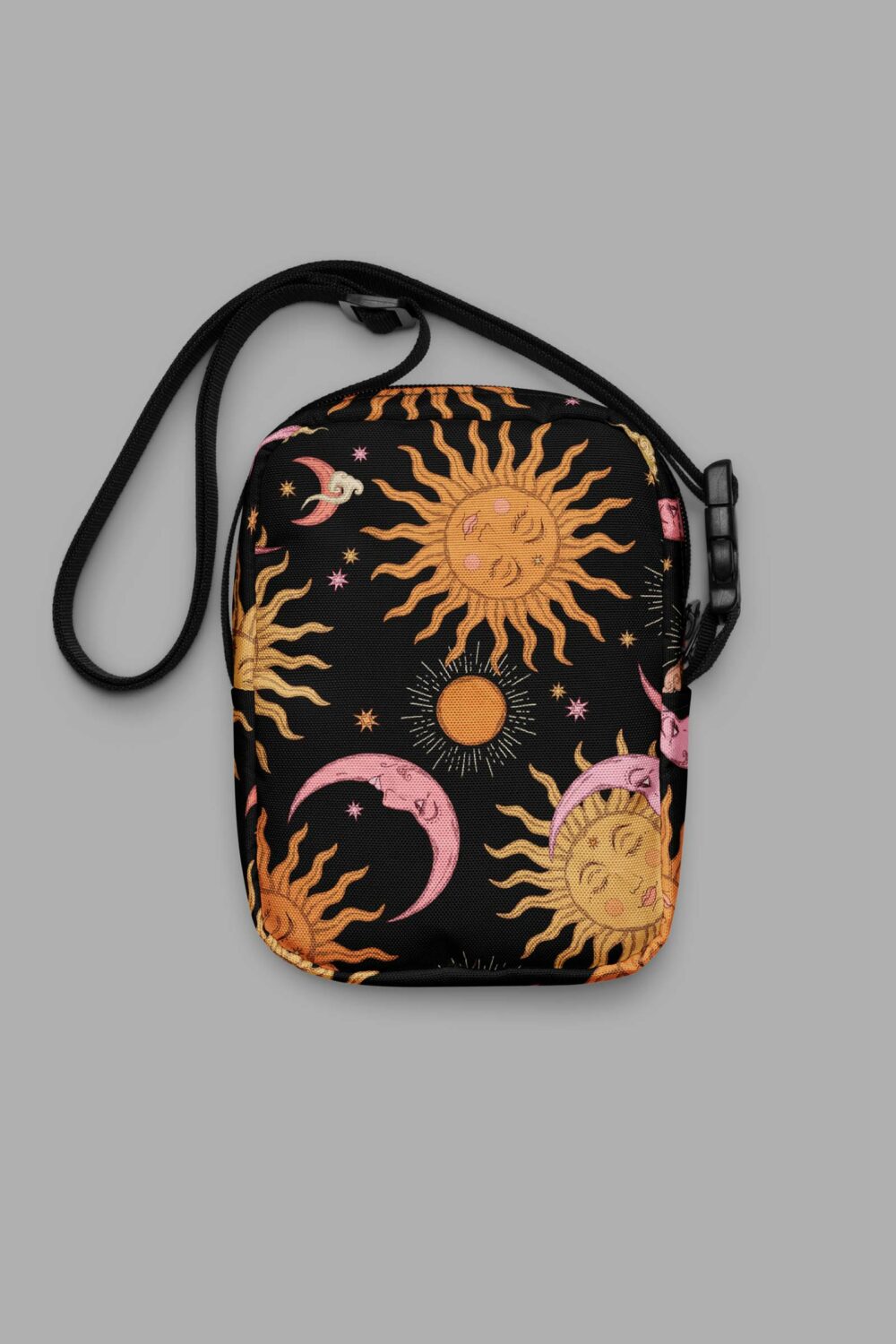 cosmic drifters celestial dreams print utility crossbody bag 3