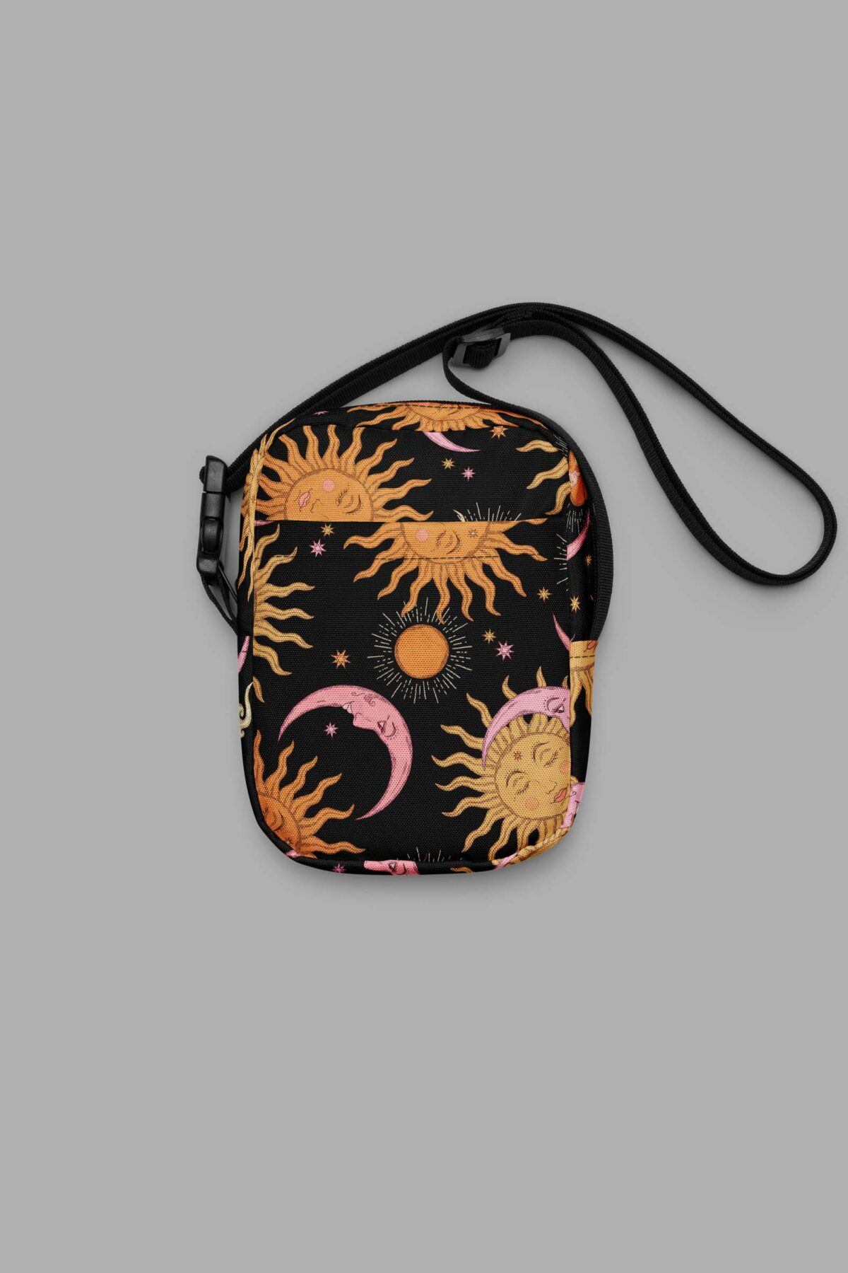 cosmic drifters celestial dreams print utility crossbody bag 4