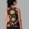 cosmic drifters celestial dreams print womens tank top back