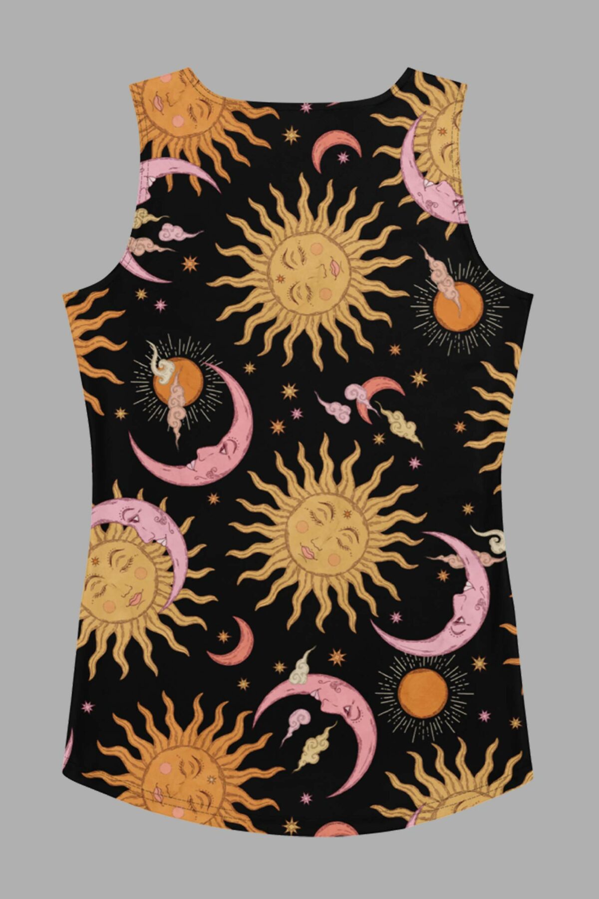 cosmic drifters celestial dreams print womens tank top back 2