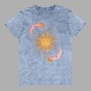 cosmic drifters celestial dreams unisex denim t shirt black front 3