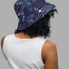 cosmic drifters celestial patchwork bucket hat back