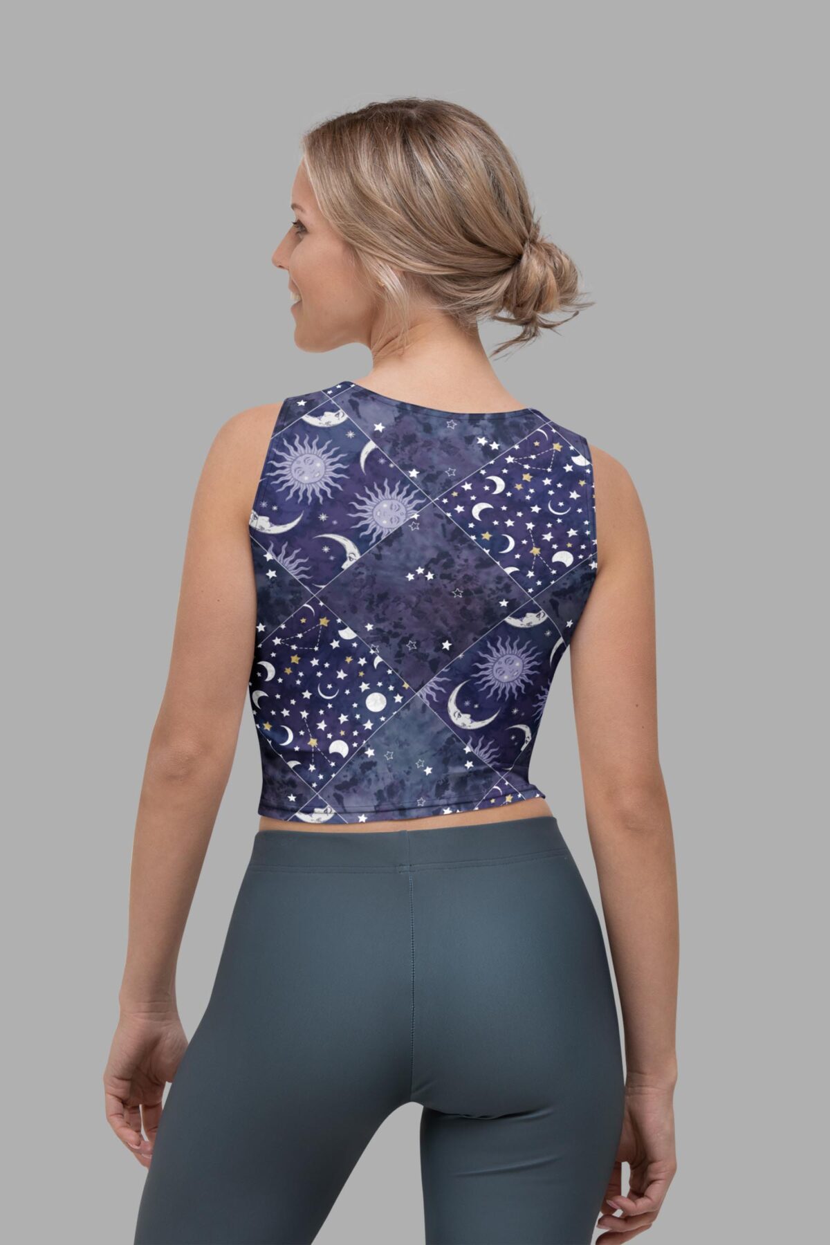 cosmic drifters celestial patchwork crop top back