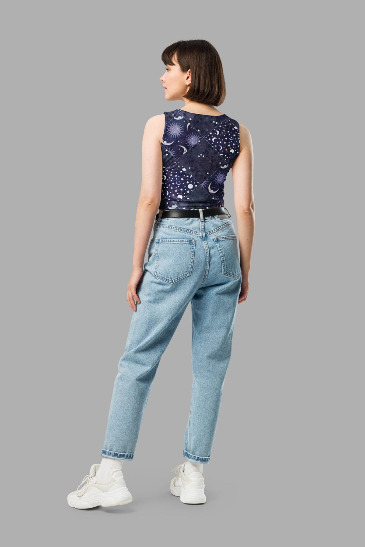 cosmic drifters celestial patchwork crop top back2