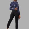 cosmic drifters celestial patchwork long sleeved crop top back