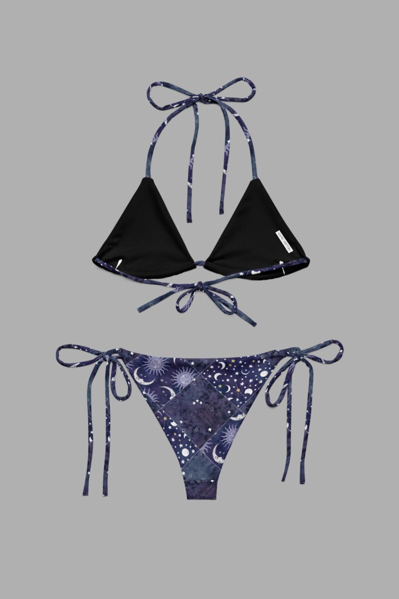 cosmic drifters celestial patchwork print string bikini back2