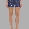 cosmic drifters celestial patchwork yoga shorts front