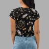 cosmic drifters earth witch print crop tee back