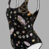 cosmic drifters earth witch print one piece swimsuit side2