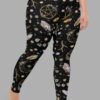 cosmic drifters earth witch print plus size leggings front