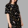 cosmic drifters earth witch print t shirt dress front3