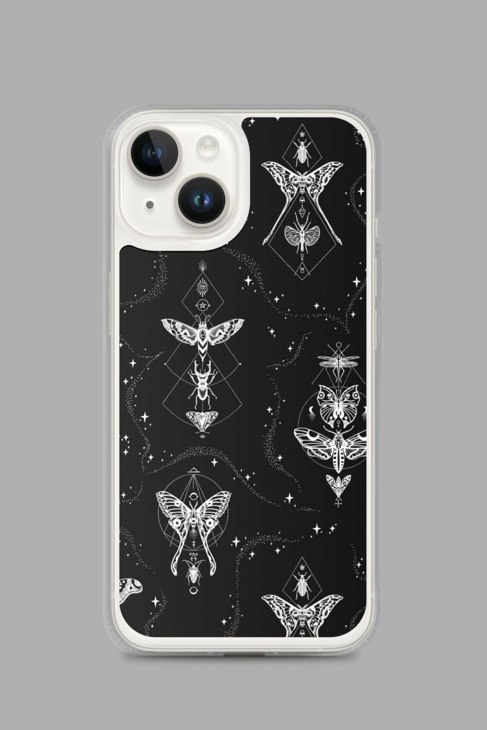 cosmic drifters entomon clear case for iphone iphone 14 case on phone 64e360ea777f1