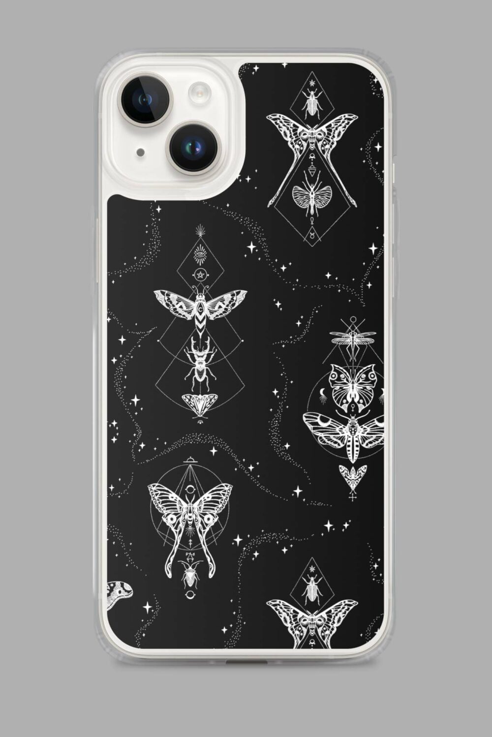 cosmic drifters entomon clear case for iphone iphone 14 plus case on phone 64e360ea77abf
