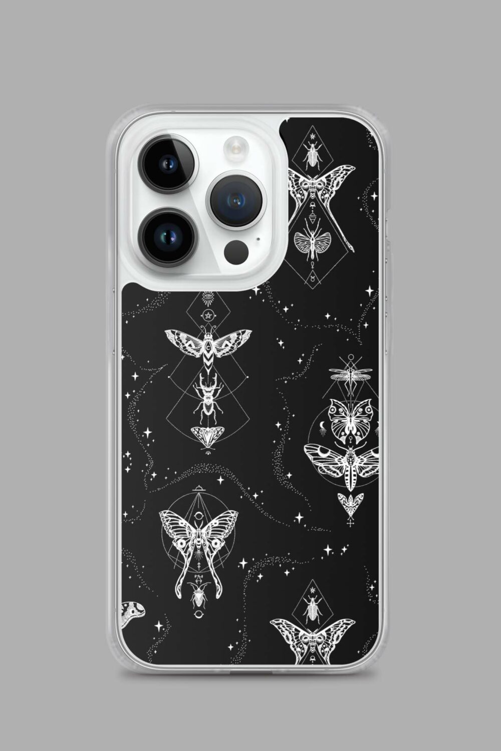 cosmic drifters entomon clear case for iphone iphone 14 pro case on phone 64e360ea77af8