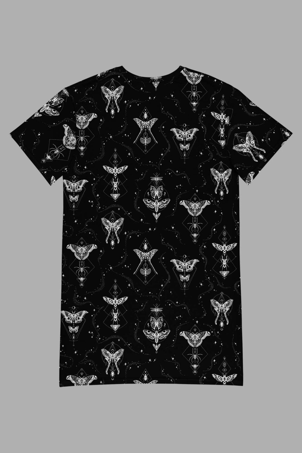 cosmic drifters entomon print t shirt dress back