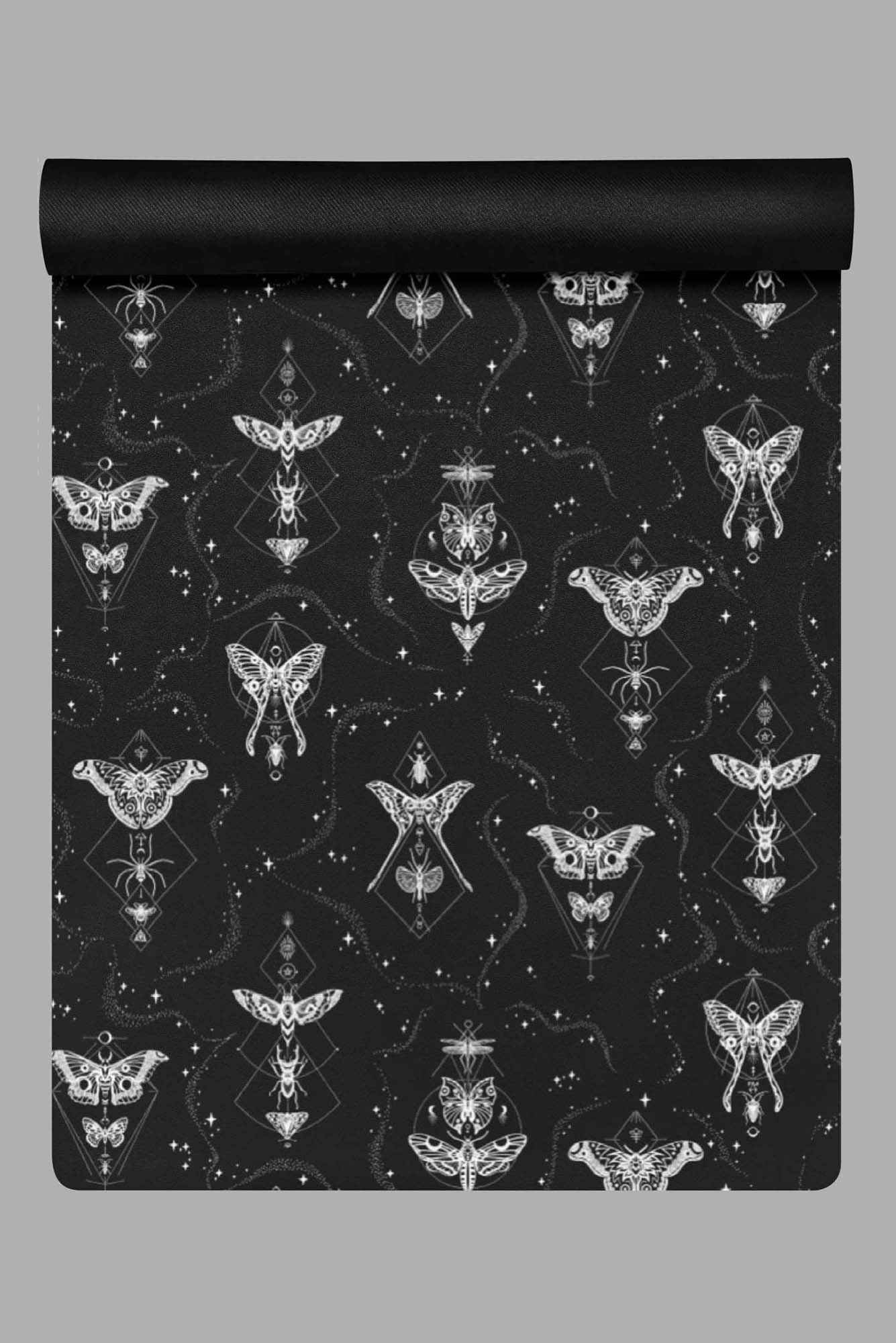 cosmic drifters entomon print yoga mat full