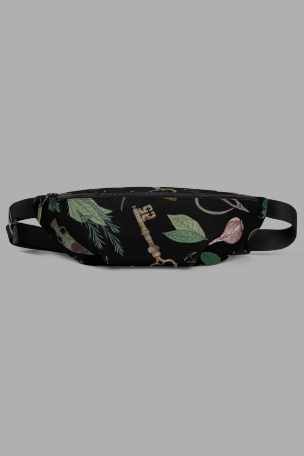 cosmic drifters forest witch print fanny pack front