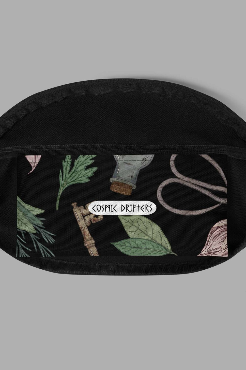 cosmic drifters forest witch print fanny pack pocket