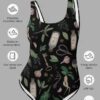 cosmic drifters forest witch print one piece swimsuit