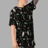 cosmic drifters forest witch print t shirt dress side2