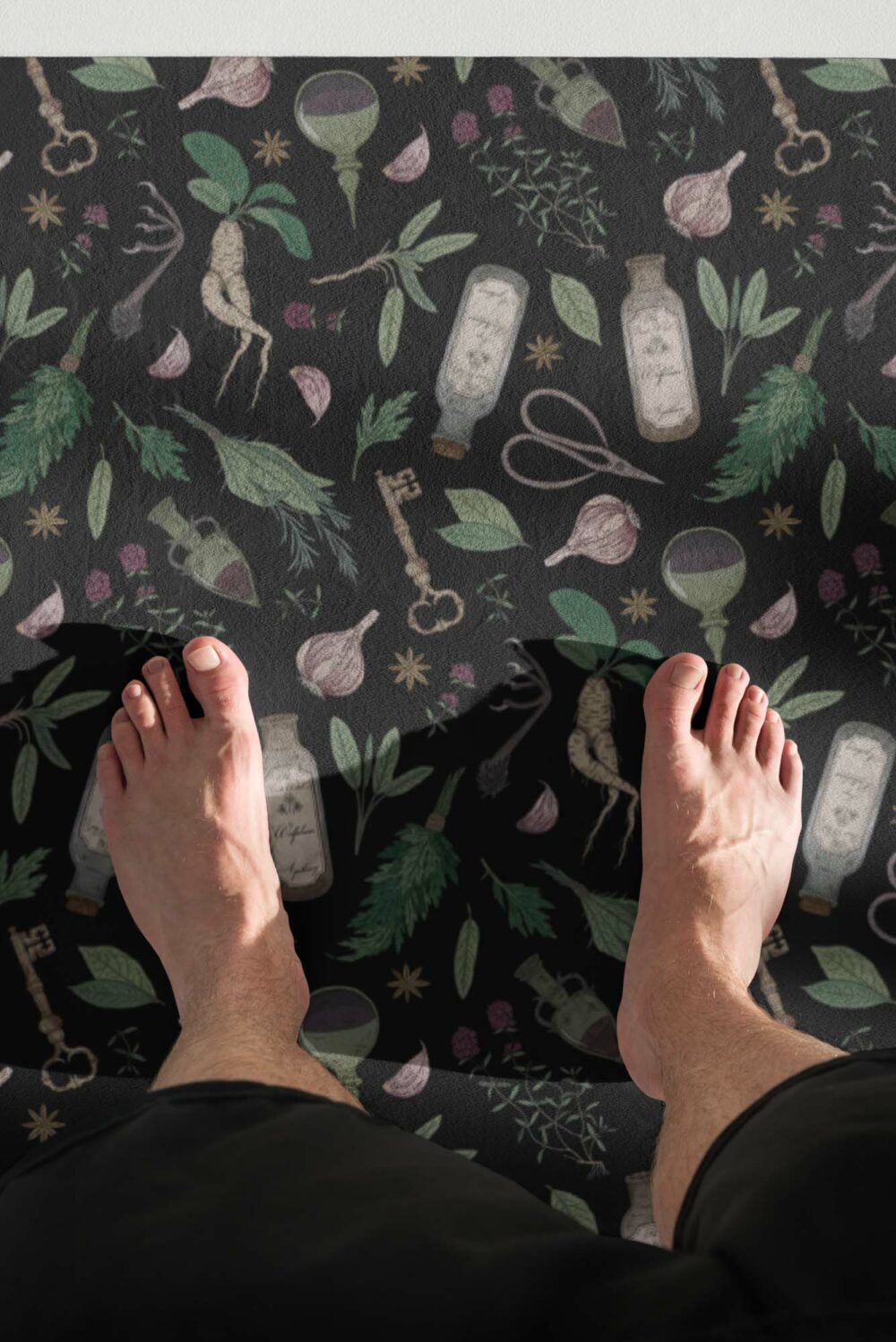 cosmic drifters forest witch yoga mat