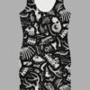 cosmic drifters fungalis print bodycon dress front 2